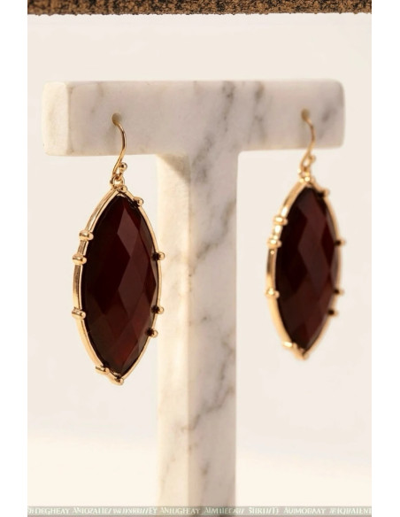 Pendientes Diseño Eternity Chocolate Brown - Imagen 2