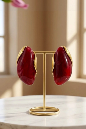 Pendientes Diseño Sloane Bordeaux - Imagen 2