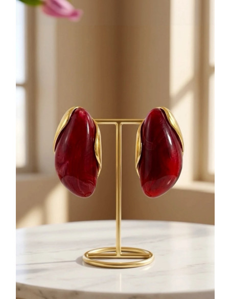Pendientes Diseño Sloane Bordeaux - Imagen 2