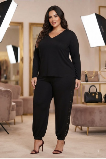 CamisetaTachuelas Negro Valeria Milano - Imagen 1
