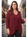Conjunto Top + Rebeca Calado Bordeaux Valeria Milano