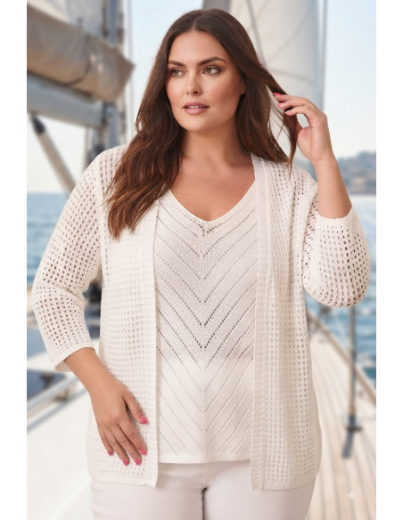 Conjunto Top + Rebeca Calado Blanco Valeria Milano - Imagen 1