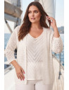 Conjunto Top + Rebeca Calado Blanco Valeria Milano