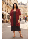 Kimono Calado Bordeaux Valeria Milano