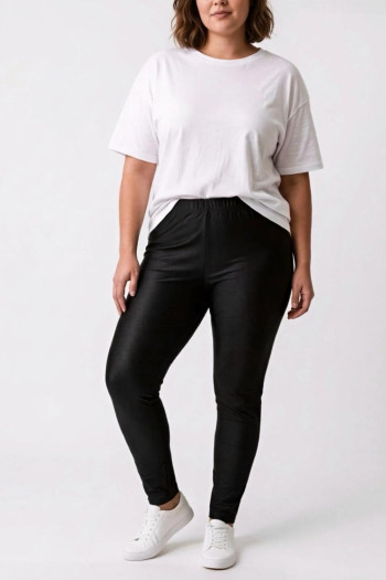 leggins Lycra Brillo Negro - Imagen 1