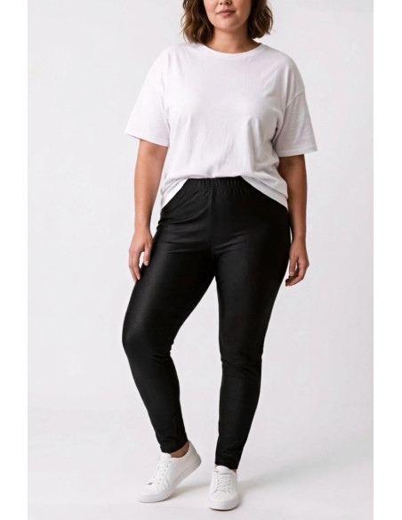 leggins Lycra Brillo Negro - Imagen 1