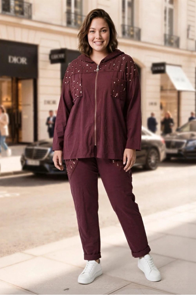 Pantalón Glow Sport Uva Valeria Milano - Imagen 1