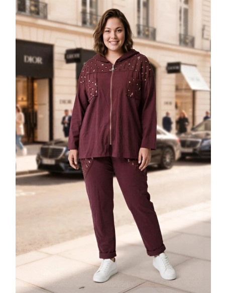 Pantalón Glow Sport Uva Valeria Milano - Imagen 1