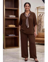 Conjunto Pañuelo Chocolate Valeria Milano