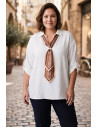 Blusa Pañuelo Blanca Valeria Milano