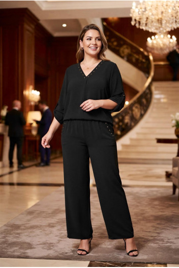 Conjunto Tachas Negro Valeria Milano - Imagen 2