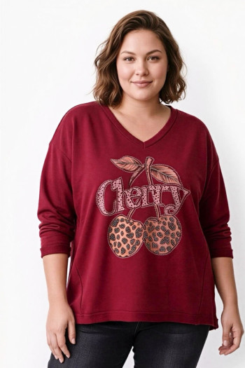 Sudadera Cherry Bordeaux Valeria Milano - Imagen 1