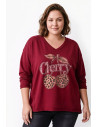 Sudadera Cherry Bordeaux Valeria Milano