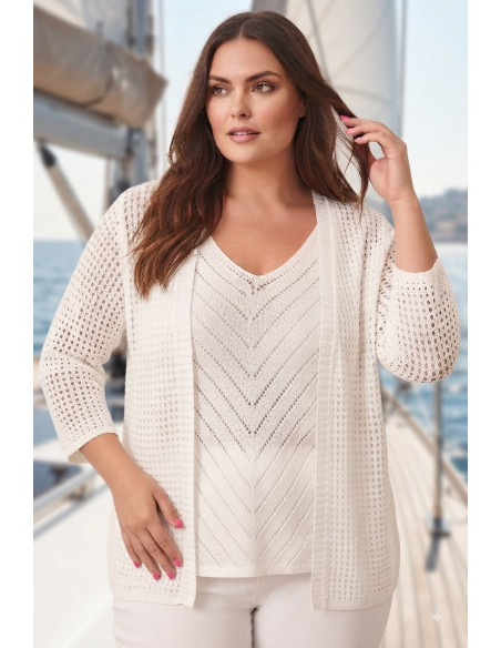 Conjunto Top + Rebeca Calado Blanco Valeria Milano - Imagen 1