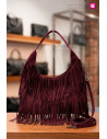 Bolso Flecos Zahara Bordeux Por Atelier Alva