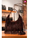 Bolso Flecos Zahara Chocolate Por Atelier Alva