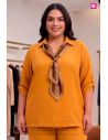 Blusa Pañuelo Mostaza Valeria Milano