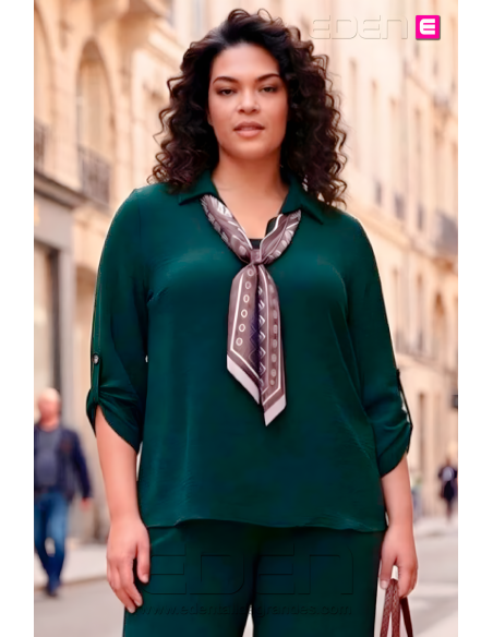 Blusa Pañuelo Esmeralda Valeria Milano - Imagen 1
