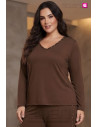 Camiseta Tachuelas Chocolate Valeria Milano