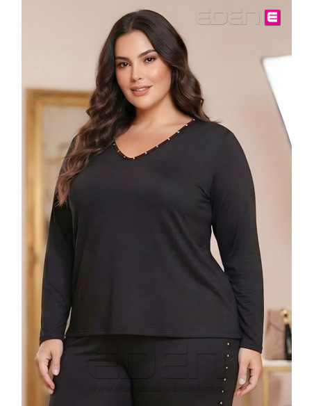 CamisetaTachuelas Negro Valeria Milano - Imagen 2