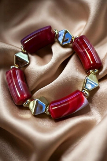 Pulsera Elástica Cereza Dorada - Imagen 1