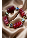 Pulsera Elástica Cereza Dorada