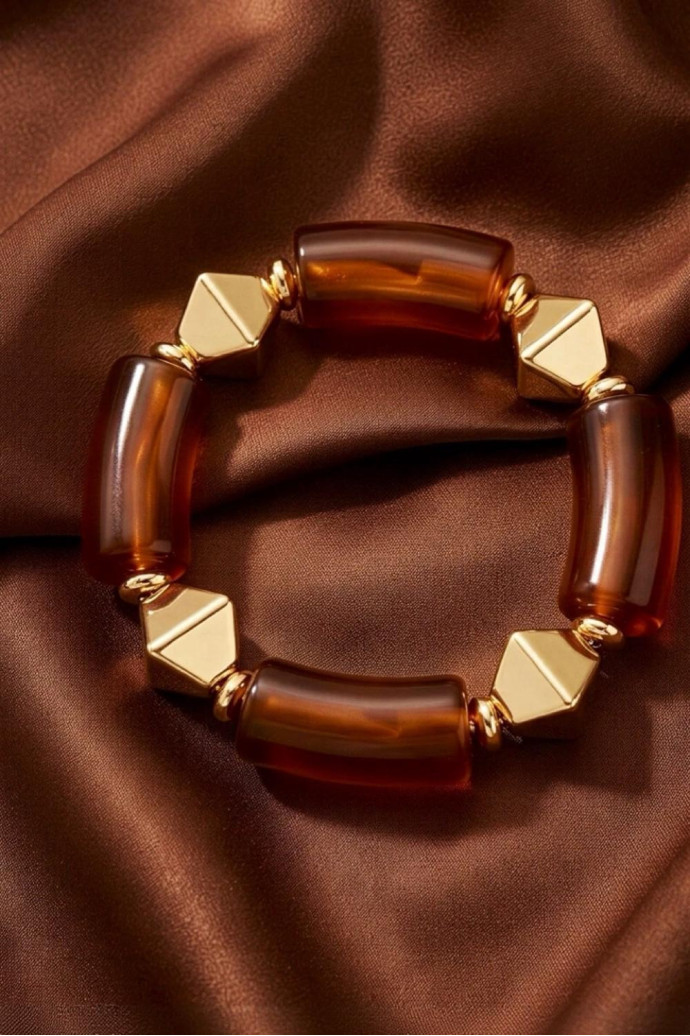 Pulsera Elástica Siena Dorado - Imagen 1