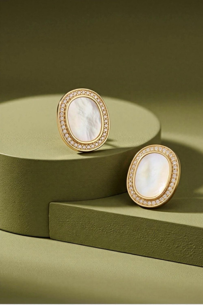 Pendientes de Click Nacar Versalles - Imagen 1
