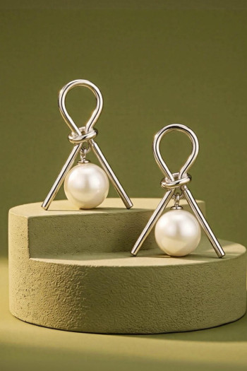 Pendientes Perla Chick Plata - Imagen 1