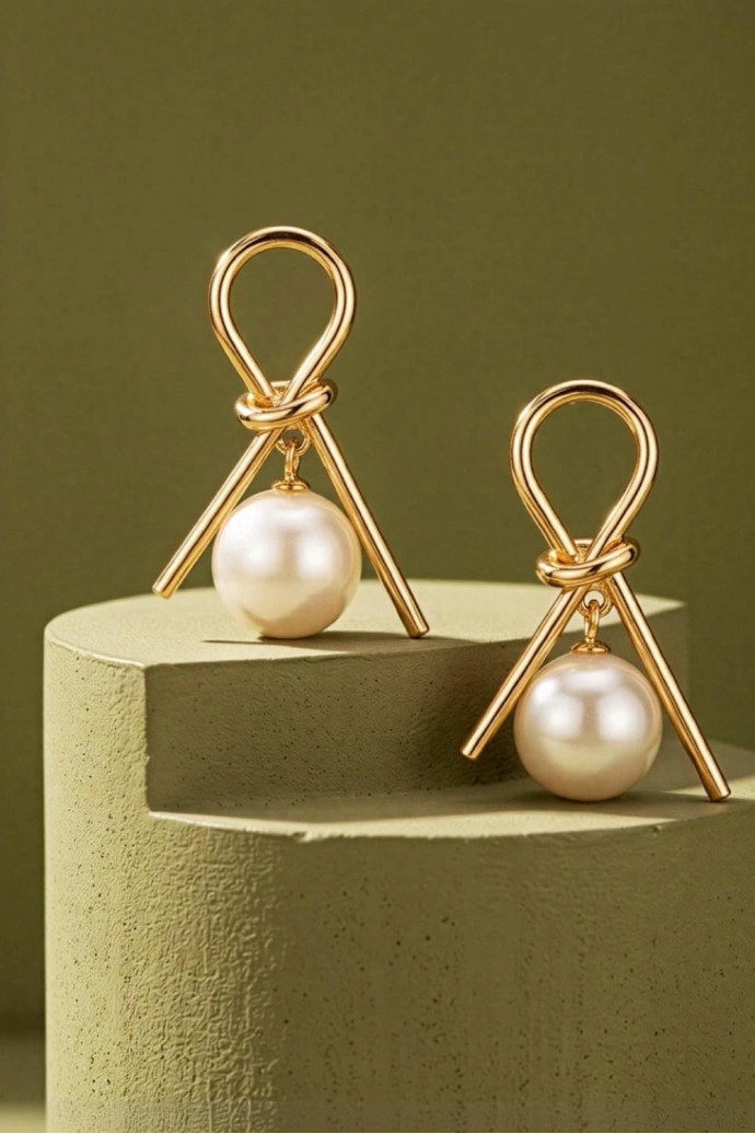 Pendientes Perla Chick Oro - Imagen 1