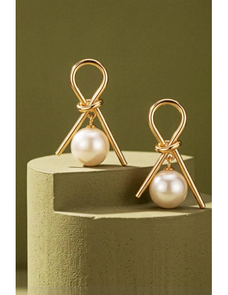 Pendientes Perla Chick Oro - Imagen 1