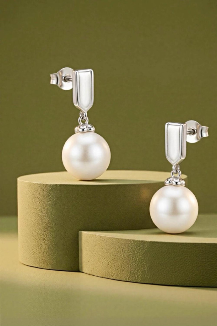 Pendientes Perla Esencia Plata - Imagen 1