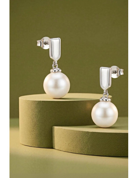 Pendientes Perla Esencia Plata - Imagen 1