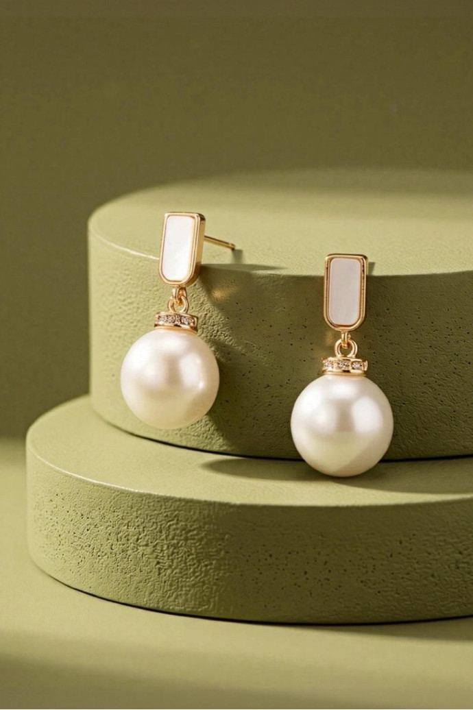 Pendientes Perla Esencia Oro - Imagen 1