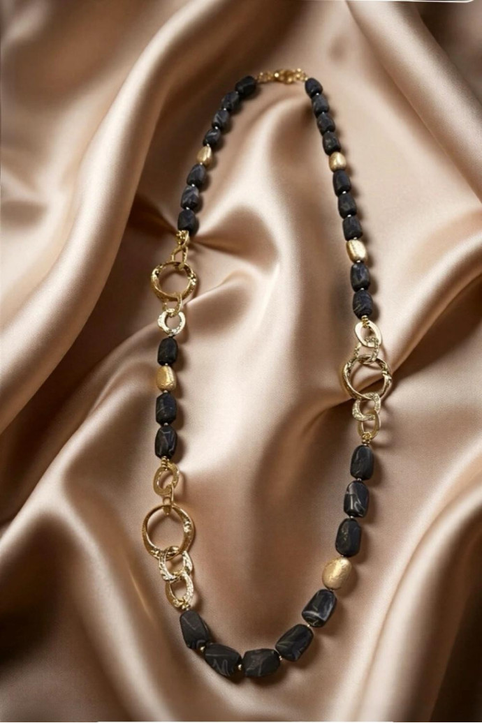 Collar Toscana Gold Negro - Imagen 1