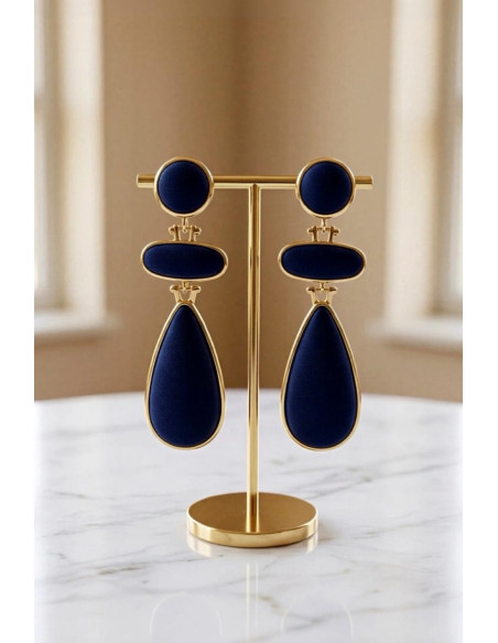 Pendientes de Ante Velvet Marino - Imagen 1