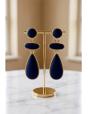 Pendientes de Ante Velvet Marino