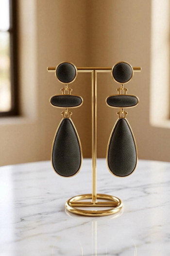Pendientes de Ante Velvet kaki - Imagen 1