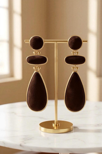 Pendientes de Ante Velvet Chocolate - Imagen 1