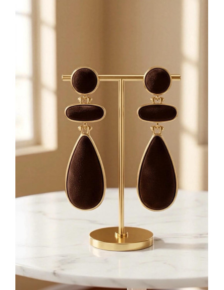 Pendientes de Ante Velvet Chocolate - Imagen 1