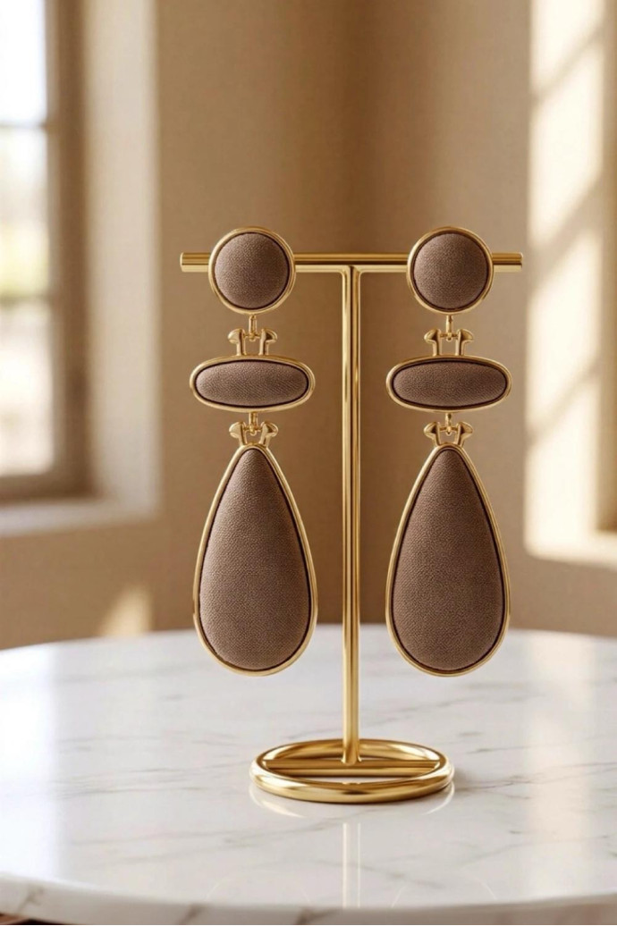 Pendientes de Ante Velvet Toffe - Imagen 1