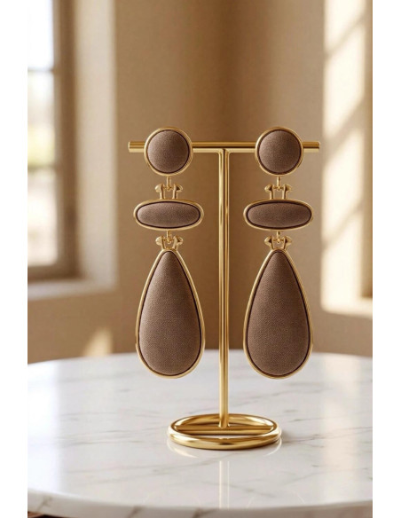 Pendientes de Ante Velvet Toffe - Imagen 1