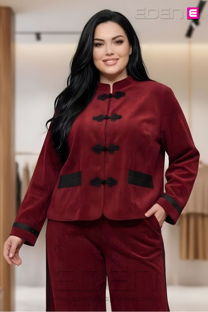 Chaqueta Sakura Bordeaux Valeria Milano - Imagen 1