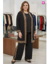 Conjunto 3 Piezas Combinado Leopardo Negro Valeria Milano