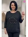 Camiseta Glow Sport Negro Valeria milano