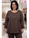 Camiseta Glow Sport Chocolate Valeria milano