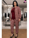 Pantalón Cargo Cuadros Vichy Bordeaux Valeria Milano