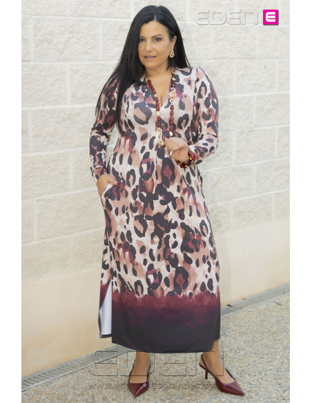 Vestido Palma Bordeaux Con Alma - Imagen 2