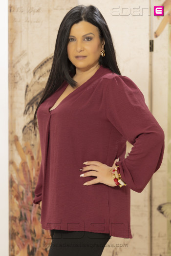 Blusa Camelia Granate Con alma - Imagen 2
