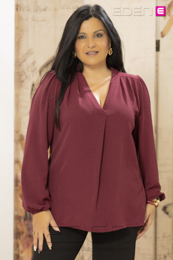 Blusa Camelia Granate Con alma - Imagen 1